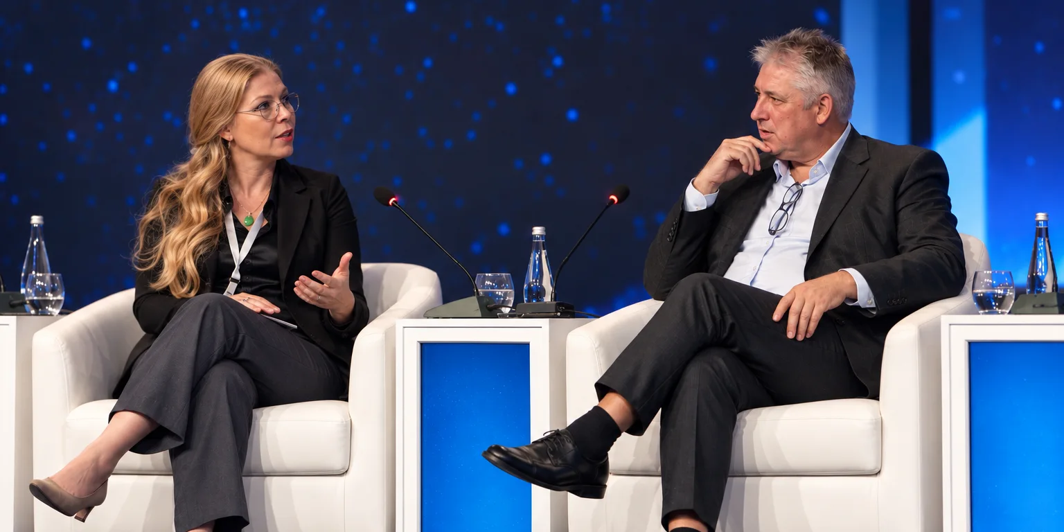 Dr. Anneloes Smitsman and Dion Wiggins in conversation on stage